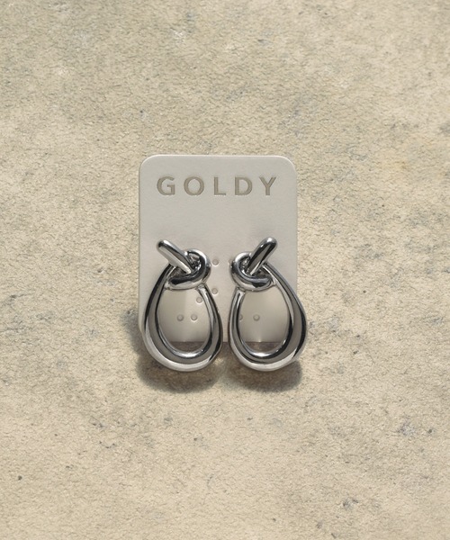 GOLDY（ゴールディ）の「メタル ノット サークル ピアス（ピアス（両耳用）・レディース・ゴールド/シルバー系その他/ゴールド系その他/シルバー・FREE）」の7枚目の写真