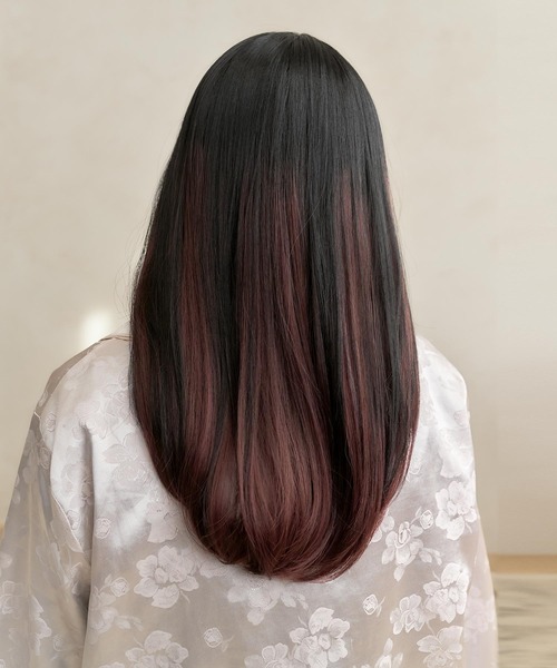 LINEASTORIA（リネアストリア）の「【フルウィッグ・ミディアム】アンソルミディ（ウィッグ・レディース・ブラック×レッド/レッド系/アッシュブラウン/ブラウン/ダークブラウン/グリーン系・FREE）」の9枚目の写真