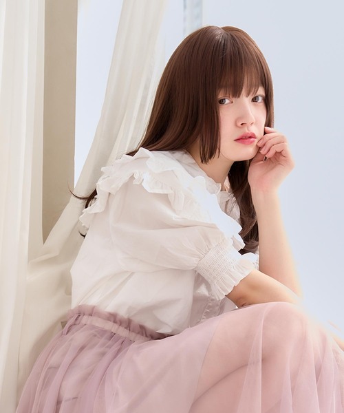 LINEASTORIA（リネアストリア）の「【フルウィッグ・ミディアム】アンソルミディ（ウィッグ・レディース・ブラック×レッド/レッド系/アッシュブラウン/ブラウン/ダークブラウン/グリーン系・FREE）」の13枚目の写真