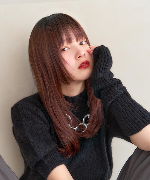 LINEASTORIA（リネアストリア）の「【フルウィッグ・ミディアム】アンソルミディ（ウィッグ・レディース・ブラック×レッド/レッド系/アッシュブラウン/ブラウン/ダークブラウン/グリーン系・FREE）」の17枚目の写真