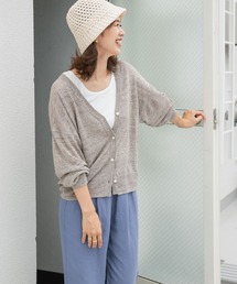 URBAN RESEARCH DOORS | 『UVカット』リネンVネックショートカーディガン(カーディガン/ボレロ)
