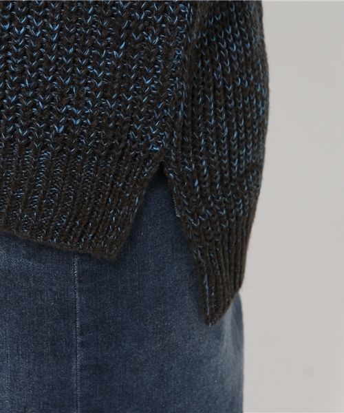 actuel（アクチュエル）の「脇スリットプルオーバーニット（ニット/セーター・レディース・ネイビー/カーキ/ピンク・FREE）」の9枚目の写真