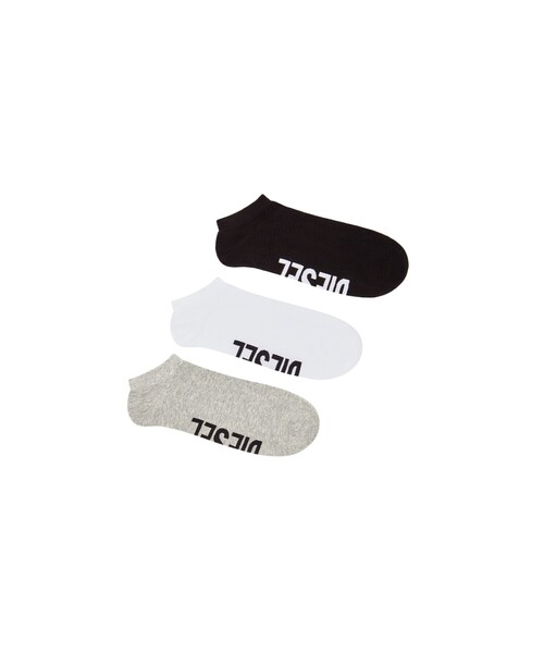 DIESEL(ディーゼル)の「メンズ ソックス 3枚パック(ソックス/靴下・メンズ・ブラック/マルチ/ホワイト・LARGE/SMALL/MEDIUM)」の3枚目の写真