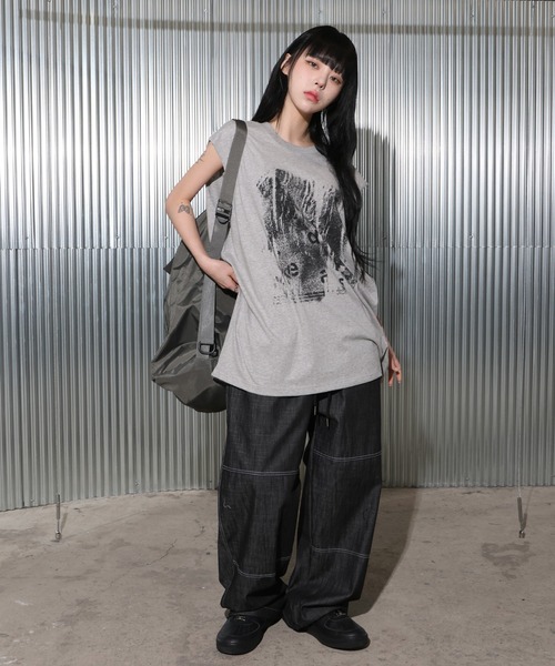 セール】[UNISEX][ストリートムード]ブラシ プリント デッキ