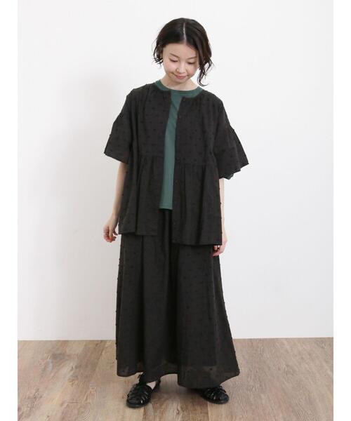 Samansa Mos2（サマンサ モスモス）の「ティアードスリーブレースカットソー（Tシャツ/カットソー・レディース・チャコールグレー/キナリ/グリーン/モカ・F）」の21枚目の写真