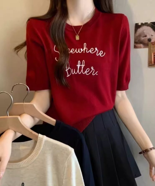【美品】Y's カットソー　サマーニット ボーダー柄カットソー サマーニット ドルマンニット[品番