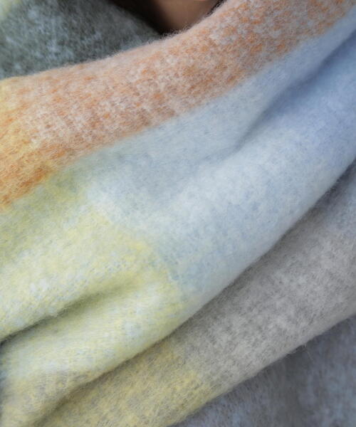 FREE'S MART（フリーズマート）の「◇大柄チェックストール（マフラー・レディース・ブラック系その他/ブラウン系その他/イエロー系その他/ブルー系その他・ﾌﾘ-）」の20枚目の写真