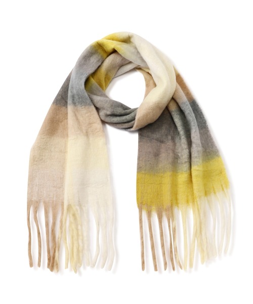 FREE'S MART（フリーズマート）の「◇大柄チェックストール（マフラー・レディース・ブラック系その他/ブラウン系その他/イエロー系その他/ブルー系その他・ﾌﾘ-）」の14枚目の写真