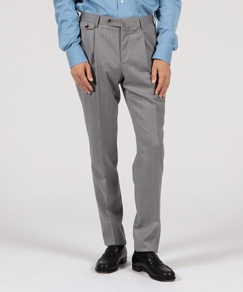 セール】PT TORINO ウール ポリウレタン 1プリーツスラックス