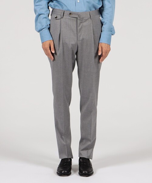PT TORINO(ピーティートリノ)の「PT TORINO ウール ポリウレタン 1プリーツスラックス Gentleman Fit(スラックス・メンズ・グレー・46/44)」の3枚目の写真