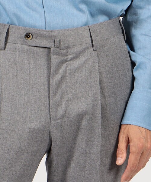 PT TORINO(ピーティートリノ)の「PT TORINO ウール ポリウレタン 1プリーツスラックス Gentleman Fit(スラックス・メンズ・グレー・46/44)」の6枚目の写真