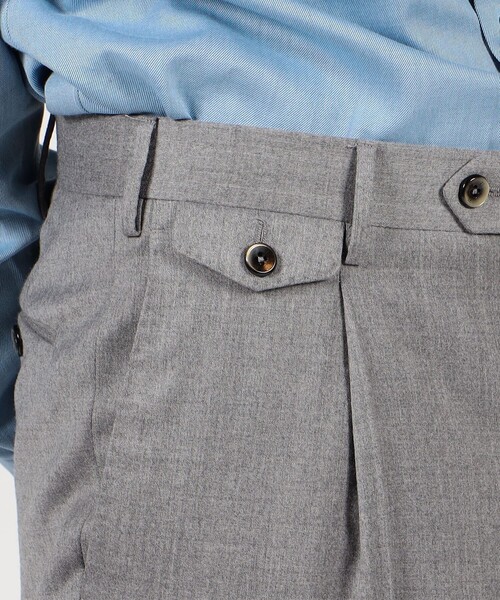 PT TORINO(ピーティートリノ)の「PT TORINO ウール ポリウレタン 1プリーツスラックス Gentleman Fit(スラックス・メンズ・グレー・46/44)」の10枚目の写真
