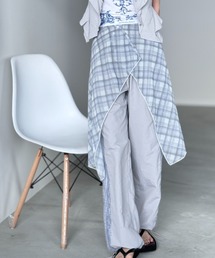 Y2K SYNAPSE FACTORY | 【チェック】シフォン巻きスカート(スカート)