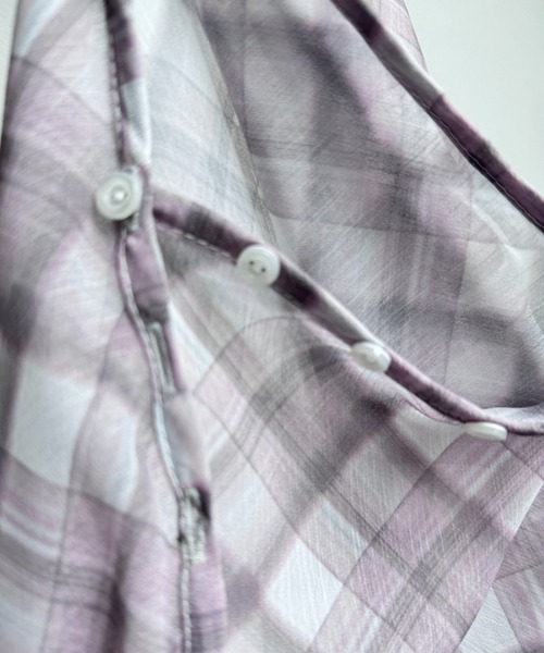 Y2K SYNAPSE FACTORY（ワイツーケー シナプスファクトリー）の「【チェック】シフォン巻きスカート（スカート・レディース・グレー/ブラウン・FREE）」の5枚目の写真