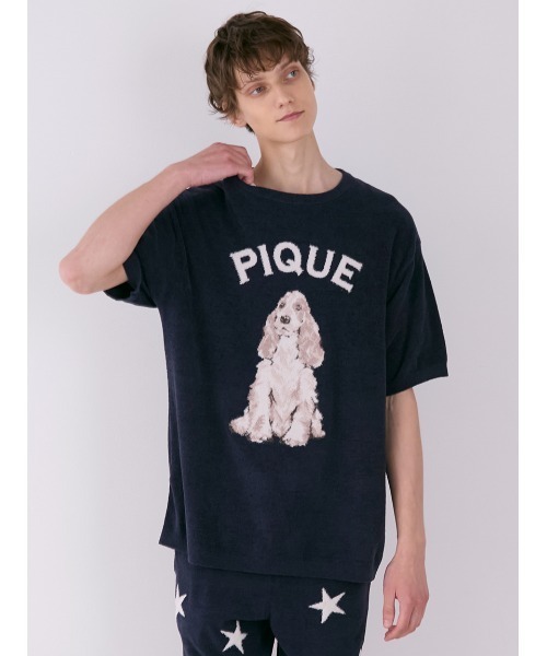 HOMMEエアリーモコ ドッグジャガードシリーズ ルームウェアセットアップ gelato pique パジャマ 「ONLINE限定」「HOMME」エアリーモコ