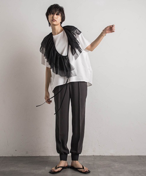 【セール】前後ドッキングコクーンプルオーバー≪手洗い可能≫(Tシャツ/カットソー)|MAYSON GREY(メイソングレイ) 【セール】前後ドッキングコクーンプルオーバー≪手洗い可能≫(Tシャツ/カットソー)|MAYSON GREY(メイソングレイ)