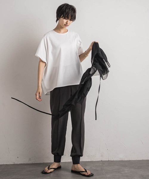 【セール】前後ドッキングコクーンプルオーバー≪手洗い可能≫(Tシャツ/カットソー)|MAYSON GREY(メイソングレイ) 【セール】前後ドッキングコクーンプルオーバー≪手洗い可能≫(Tシャツ/カットソー)|MAYSON GREY(メイソングレイ)