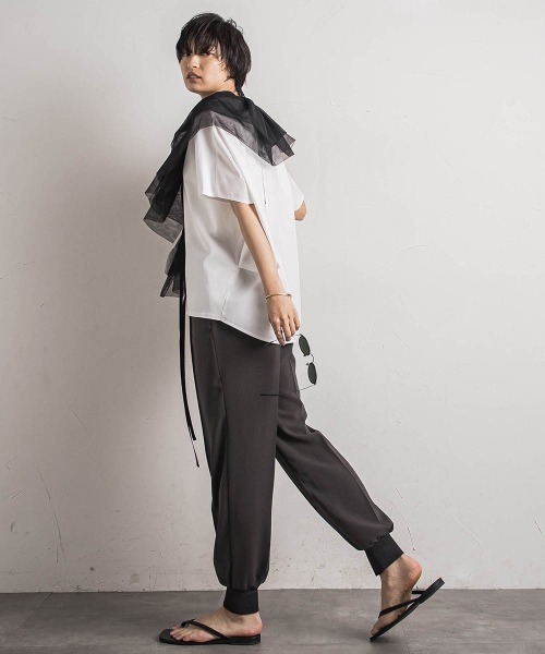 【セール】前後ドッキングコクーンプルオーバー≪手洗い可能≫(Tシャツ/カットソー)|MAYSON GREY(メイソングレイ) 【セール】前後ドッキングコクーンプルオーバー≪手洗い可能≫(Tシャツ/カットソー)|MAYSON GREY(メイソングレイ)