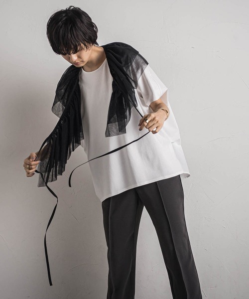 【セール】前後ドッキングコクーンプルオーバー≪手洗い可能≫(Tシャツ/カットソー)|MAYSON GREY(メイソングレイ) 【セール】前後ドッキングコクーンプルオーバー≪手洗い可能≫(Tシャツ/カットソー)|MAYSON GREY(メイソングレイ)