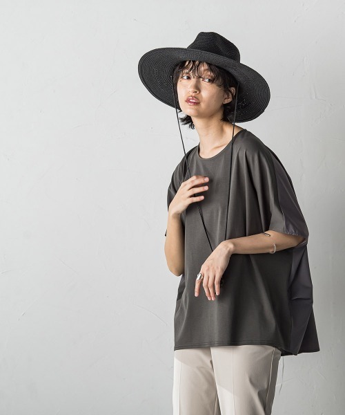 【セール】前後ドッキングコクーンプルオーバー≪手洗い可能≫(Tシャツ/カットソー)|MAYSON GREY(メイソングレイ) 【セール】前後ドッキングコクーンプルオーバー≪手洗い可能≫(Tシャツ/カットソー)|MAYSON GREY(メイソングレイ)