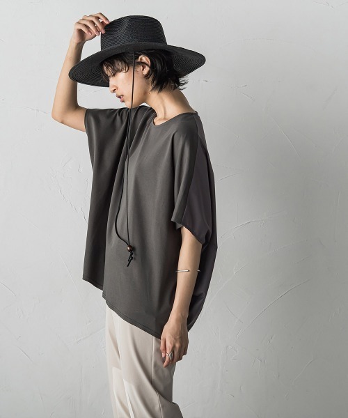 【セール】前後ドッキングコクーンプルオーバー≪手洗い可能≫(Tシャツ/カットソー)|MAYSON GREY(メイソングレイ) 【セール】前後ドッキングコクーンプルオーバー≪手洗い可能≫(Tシャツ/カットソー)|MAYSON GREY(メイソングレイ)