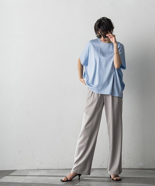 【セール】前後ドッキングコクーンプルオーバー≪手洗い可能≫(Tシャツ/カットソー)|MAYSON GREY(メイソングレイ) 【セール】前後ドッキングコクーンプルオーバー≪手洗い可能≫(Tシャツ/カットソー)|MAYSON GREY(メイソングレイ)