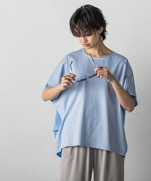 【セール】前後ドッキングコクーンプルオーバー≪手洗い可能≫(Tシャツ/カットソー)|MAYSON GREY(メイソングレイ) 【セール】前後ドッキングコクーンプルオーバー≪手洗い可能≫(Tシャツ/カットソー)|MAYSON GREY(メイソングレイ)