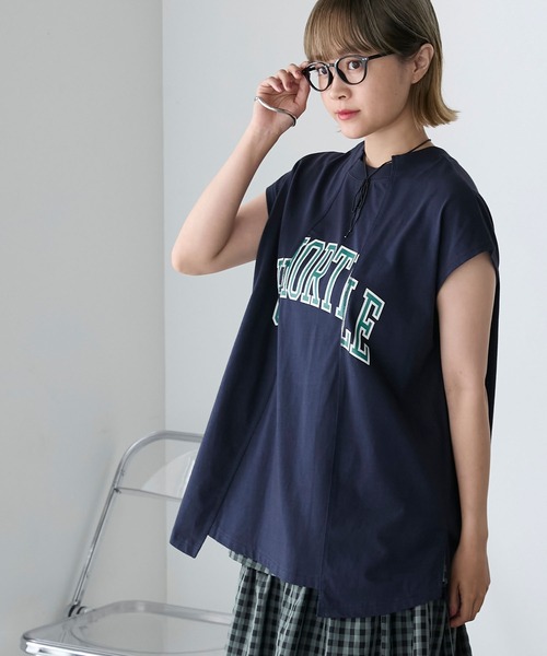 tシャツ 素材切り替えノースリTシャツ レディース セドールJAPAN タンクトップ レディースtシャツ リブニット