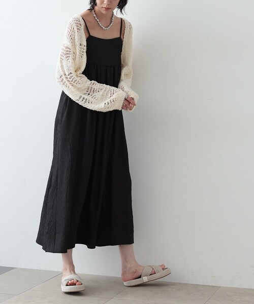 GALLEST(ギャレスト)の「◆フェザーヤーンレースカーディガン(カーディガン/ボレロ・レディース・ベージュ/オフホワイト/ブラック・38)」の8枚目の写真