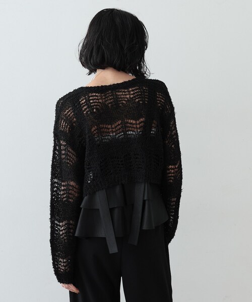 GALLEST(ギャレスト)の「◆フェザーヤーンレースカーディガン(カーディガン/ボレロ・レディース・ベージュ/オフホワイト/ブラック・38)」の14枚目の写真