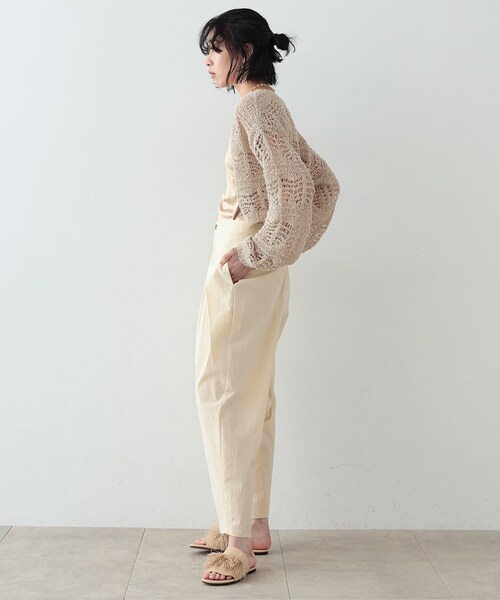 GALLEST(ギャレスト)の「◆フェザーヤーンレースカーディガン(カーディガン/ボレロ・レディース・ベージュ/オフホワイト/ブラック・38)」の21枚目の写真