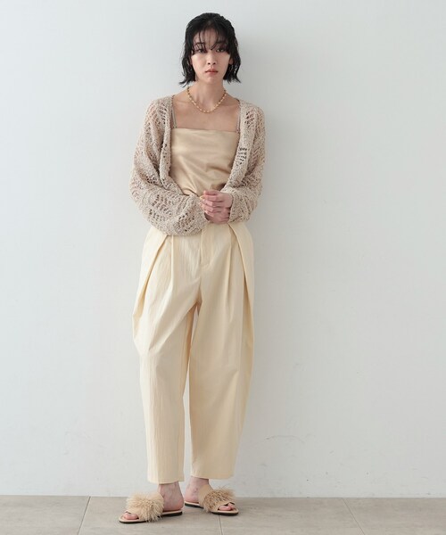 GALLEST(ギャレスト)の「◆フェザーヤーンレースカーディガン(カーディガン/ボレロ・レディース・ベージュ/オフホワイト/ブラック・38)」の22枚目の写真