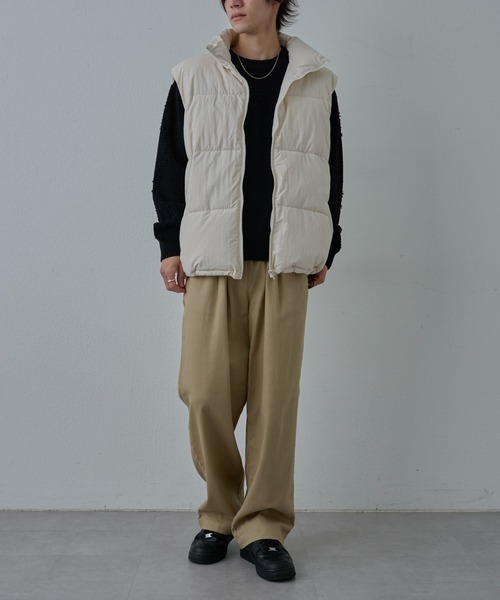 COLONY 2139（コロニートゥーワンスリーナイン）の「ナイロンワッシャ―中綿ベスト（ダウンベスト・メンズ・ホワイト/ブラック・MEDIUM/LARGE/X-LARGE）」の18枚目の写真