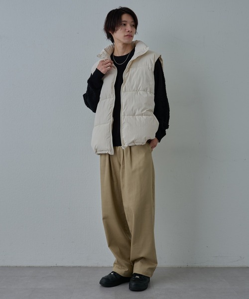 COLONY 2139（コロニートゥーワンスリーナイン）の「ナイロンワッシャ―中綿ベスト（ダウンベスト・メンズ・ホワイト/ブラック・MEDIUM/LARGE/X-LARGE）」の22枚目の写真