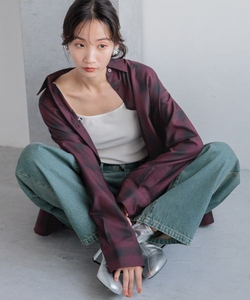 その他 ruuu LOWRYS FARM（ローリーズファーム）の「オンブレチェックシャツLS