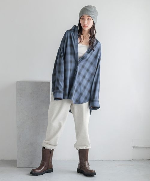 LOWRYS FARM(ローリーズファーム)の「オンブレチェックシャツLS 116609(シャツ/ブラウス・レディース・アイボリー/レッド/ブルー・FREE)」の14枚目の写真