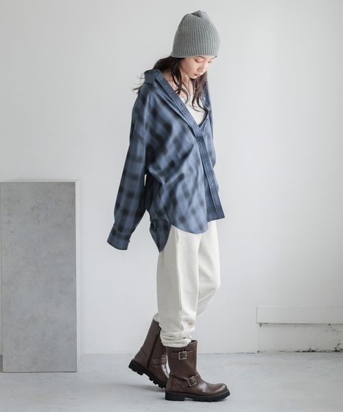 LOWRYS FARM(ローリーズファーム)の「オンブレチェックシャツLS 116609(シャツ/ブラウス・レディース・アイボリー/レッド/ブルー・FREE)」の15枚目の写真