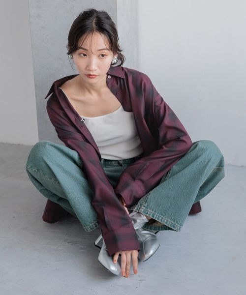 LOWRYS FARM(ローリーズファーム)の「オンブレチェックシャツLS 116609(シャツ/ブラウス・レディース・アイボリー/レッド/ブルー・FREE)」の17枚目の写真