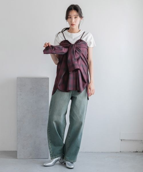LOWRYS FARM（ローリーズファーム）の「オンブレチェックシャツLS