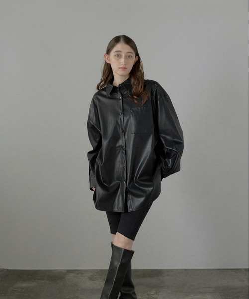 FAITCONNEXION レザーシャツ XS