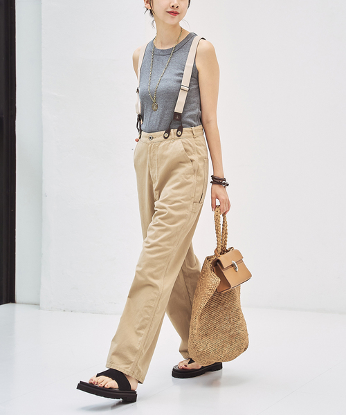 plage(プラージュ)の「Suspenders パンツ(その他パンツ・レディース・ホワイト/ベージュ・38/36)」の4枚目の写真