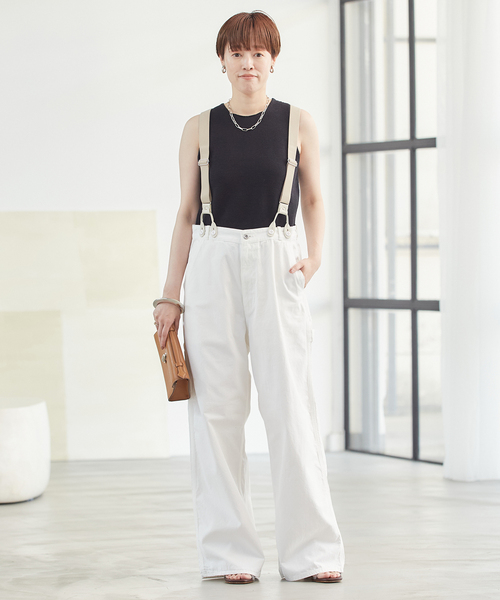 新品　タグ付き　プラージュ　Suspenders パンツ　ベージュ セール】Suspenders パンツ（その他パンツ）｜Plage（プラージュ