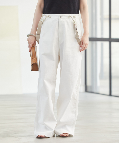 新品　タグ付き　プラージュ　Suspenders パンツ　ベージュ セール】Suspenders パンツ（その他パンツ）｜Plage（プラージュ
