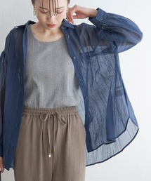 ikka | バックシャーリングシアーシャツ(シャツ/ブラウス)