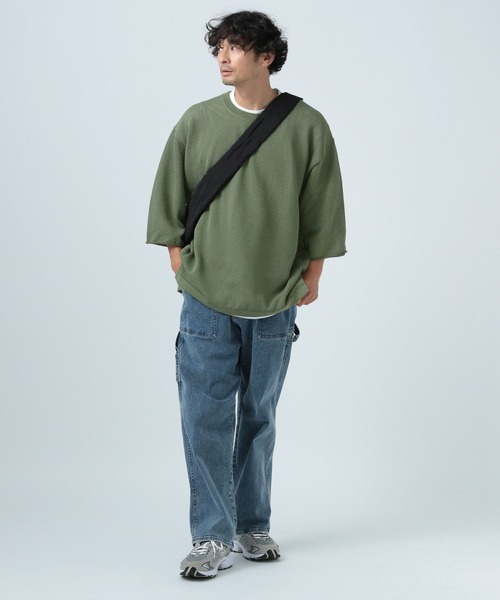 BAYFLOW(ベイフロー)の「フェードニットレイヤードプルオーバー(Tシャツ/カットソー・メンズ・イエロー/チャコールグレー/ブルー/カーキ・MEDIUM/LARGE)」の12枚目の写真