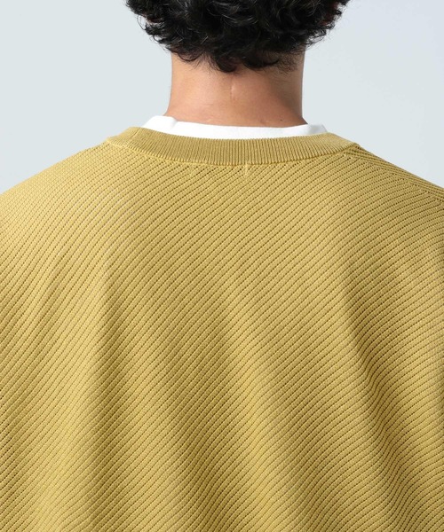 BAYFLOW(ベイフロー)の「フェードニットレイヤードプルオーバー(Tシャツ/カットソー・メンズ・イエロー/チャコールグレー/ブルー/カーキ・MEDIUM/LARGE)」の7枚目の写真