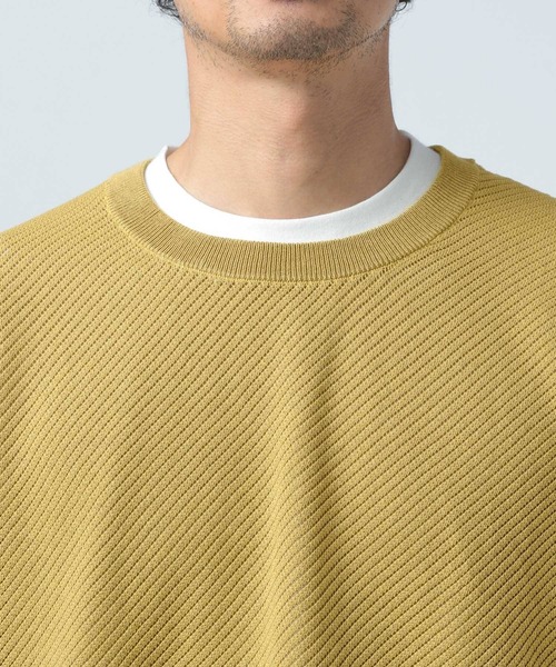 BAYFLOW(ベイフロー)の「フェードニットレイヤードプルオーバー(Tシャツ/カットソー・メンズ・イエロー/チャコールグレー/ブルー/カーキ・MEDIUM/LARGE)」の6枚目の写真