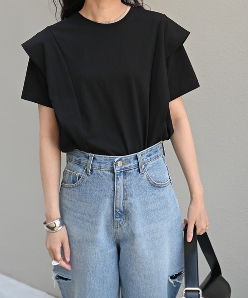 Marient（マリエント）の「ウィングTOPS（Tシャツ/カットソー・レディース・ブラック/ホワイト・FREE）」の10枚目の写真