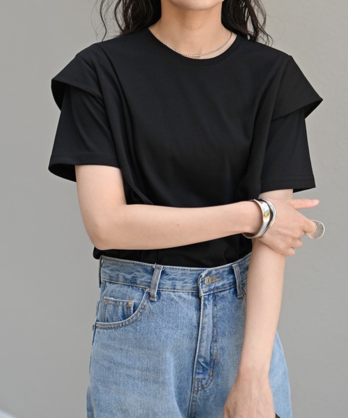 Marient（マリエント）の「ウィングTOPS（Tシャツ/カットソー・レディース・ブラック/ホワイト・FREE）」の7枚目の写真