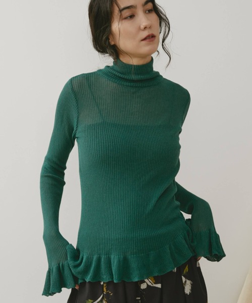 ルネ♡フリルニット タートルネックフリルニット（ニット/セーター）｜Libra Cue（リブラ